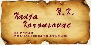 Nadja Koronsovac vizit kartica